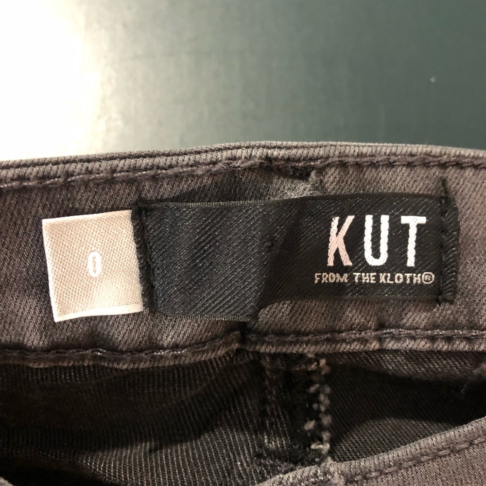 NEW Kut From The Kloth Donna Skinny Jeans with Raw Hem, Size 0, Gray - Picture 4 of 7